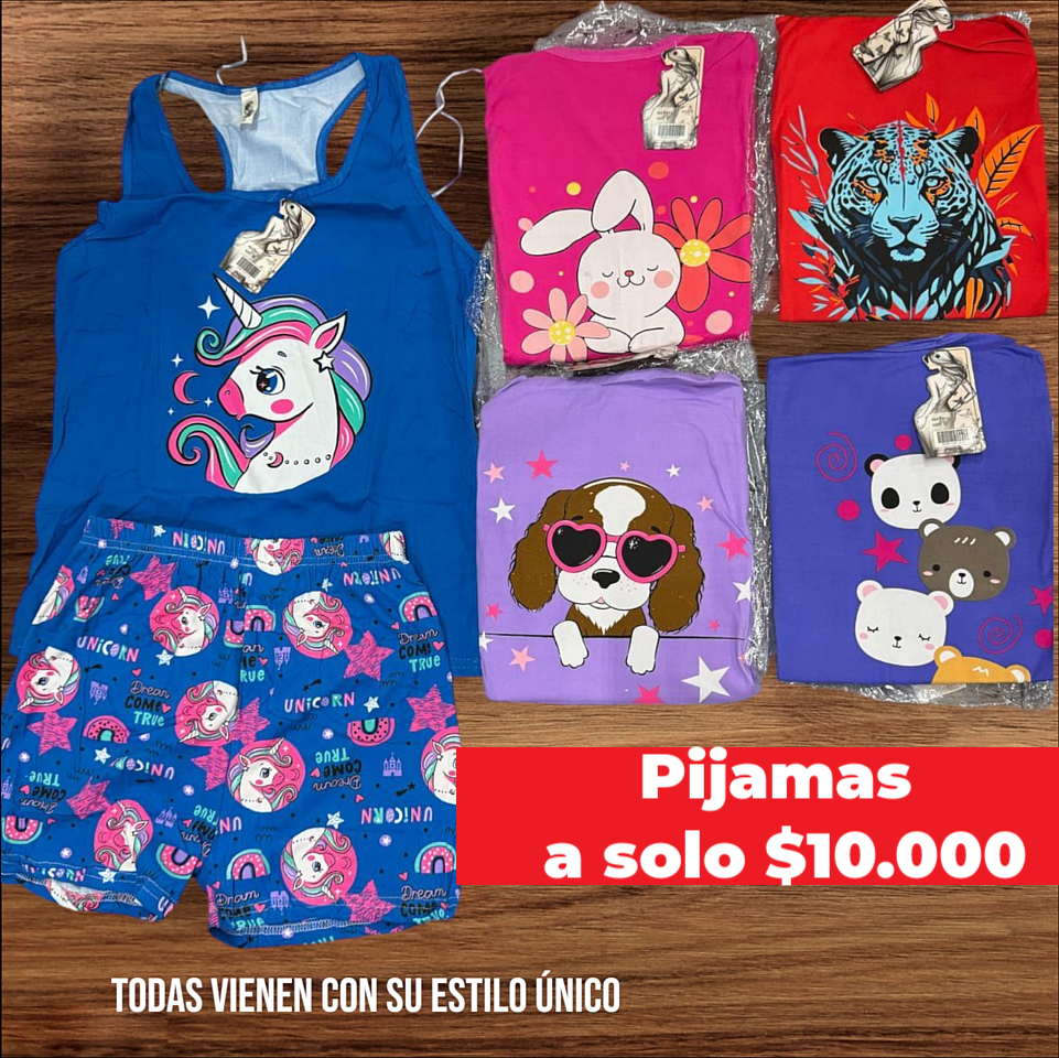 PIJAMAS ANIMADAS DE DAMA